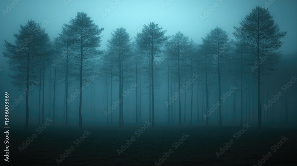 Fototapeta premium Misty forest scene (3)