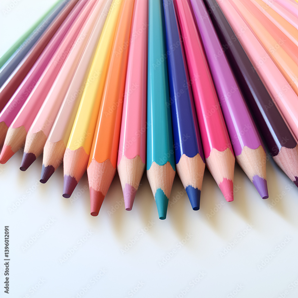 colored pencils isolated on white background colored pencils isolated on white background