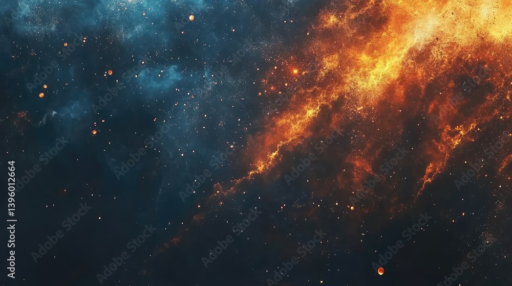 Cosmic nebula, vibrant colors in deep space Cosmic nebula, vibrant colors in deep space