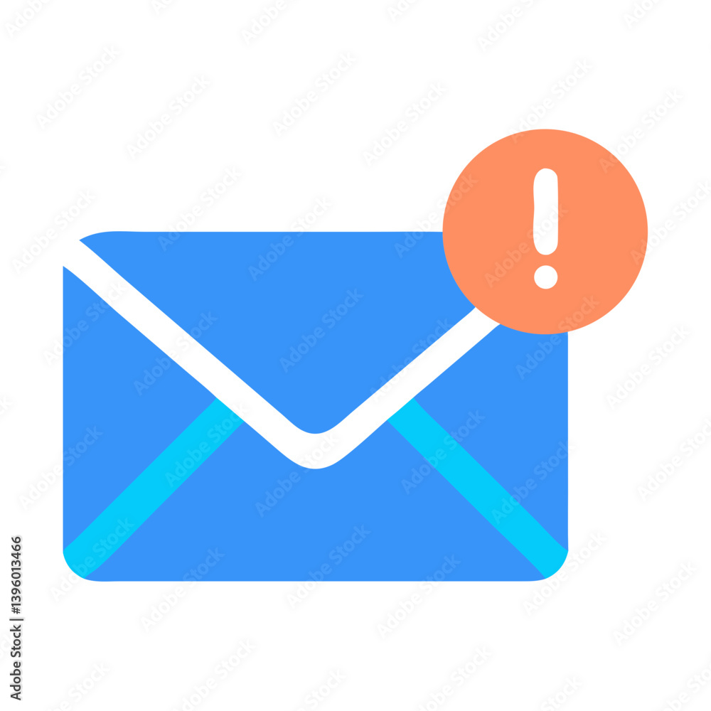 Envelope Mail Message With Alert Icon Design Envelope Mail Message With Alert Icon Design