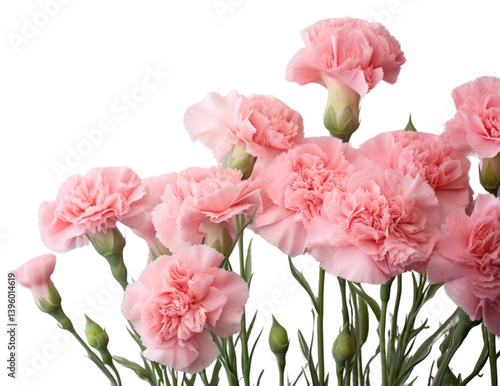 Obraz na płótnie PNG Pink carnation flowers border blossom plant rose. w salonie