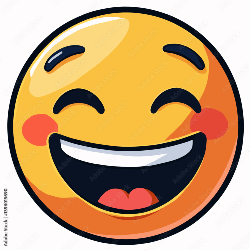 happy emoji face with red lips colorful digital icon happy emoji face with red lips colorful digital icon