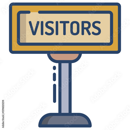 Linear color Visitors Board icon