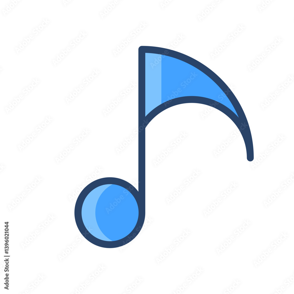Linear color music note icon Linear color music note icon
