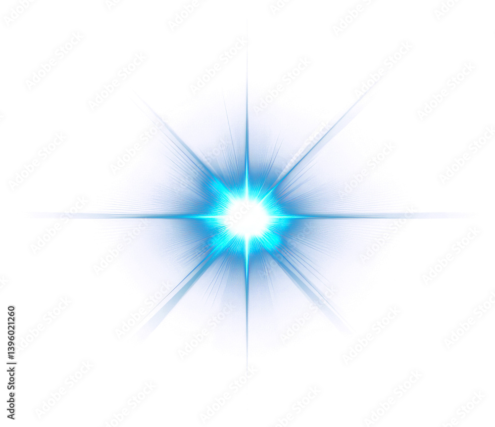 PNG An isolated blue blink light effect background lighting flare.