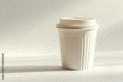 Wallpaper Mural Paper Coffee Cup with Lid on Plain Background Ready for Branding Torontodigital.ca