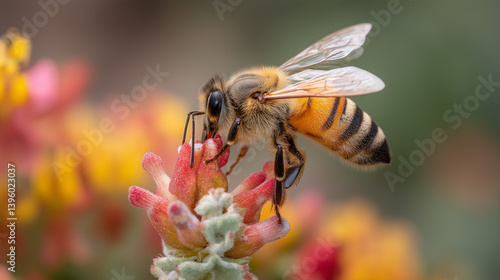 Obraz na płótnie biene, wespe, blume, gelb, natur, frühling, honig, nektar, sammeln, bestäuben, hummel, garden, pflanze, bees, sommer, aufblühen, blume, makro, insecta, blühen, schönheit, farbe, schön, feld, floral, f w salonie