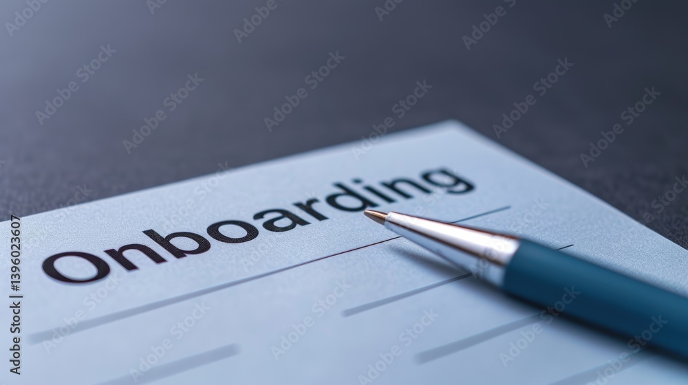 Employee Onboarding Process New Hire Paperwork Pen Employee Onboarding Process New Hire Paperwork Pen