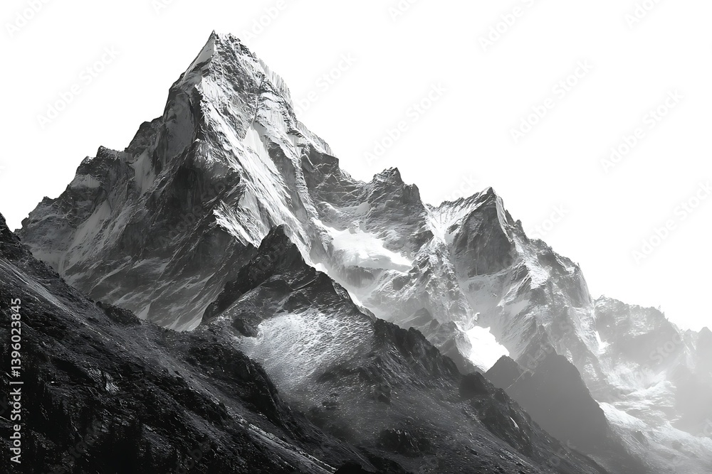 Obraz premium Alpine frame over white surface 