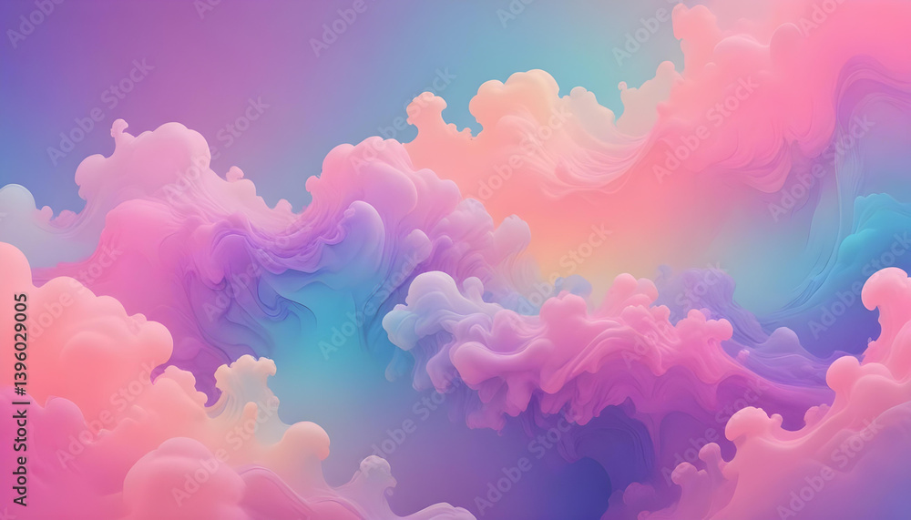 Abstract and dreamy cloudscape in soft pastel colors, evoking a sense of serenity and wonder. Abstract and dreamy cloudscape in soft pastel colors, evoking a sense of serenity and wonder.