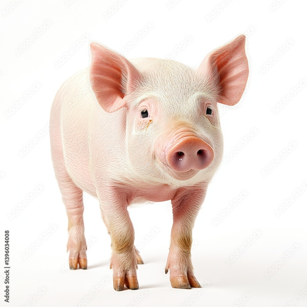 Cute, pink piglet Cute, pink piglet