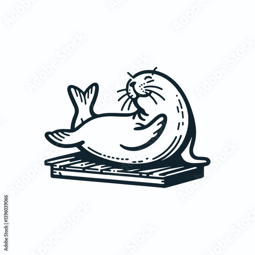 Vector illustration of Hindu god Ganesh with temple, featuring a cartoon-style silhouette design with animal and nature elements, in a sketchy black outline, suitable for logo or tattoo art