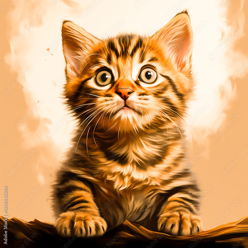 Obraz premium The cat aggression image background