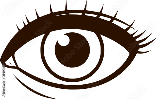 Eye icon logo design template isolated illustration vector
