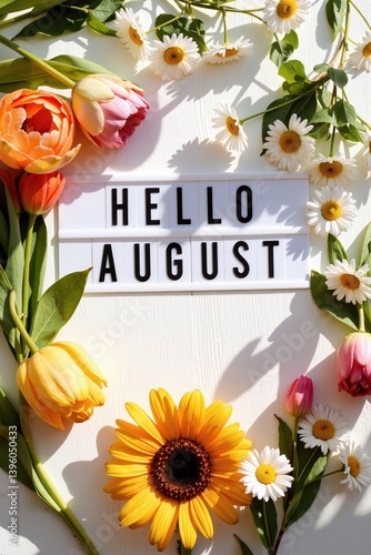 Obraz na płótnie hello august sign w salonie