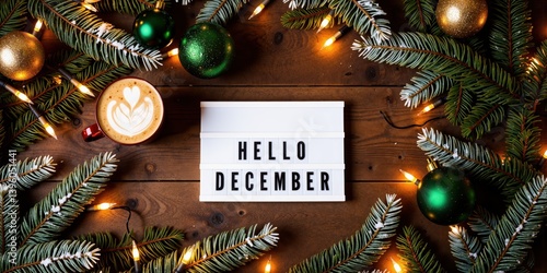 Obraz na płótnie hello december w salonie