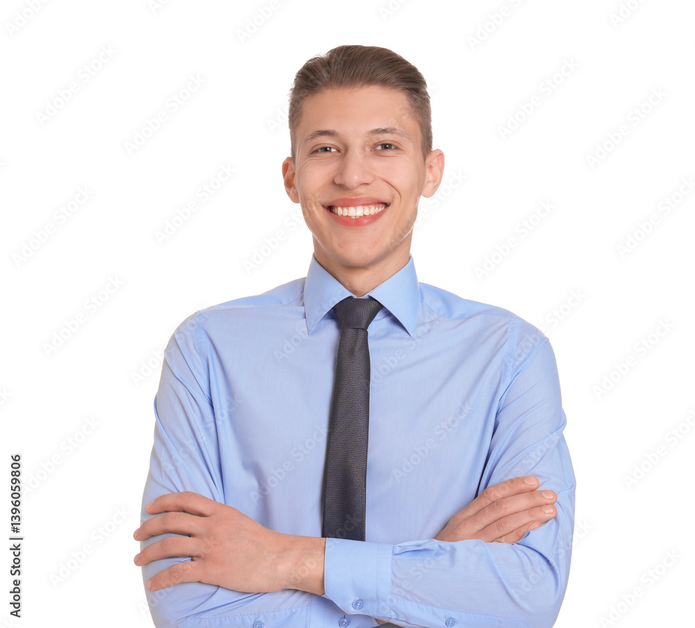 Handsome young man in formal outfit on white background Handsome young man in formal outfit on white background