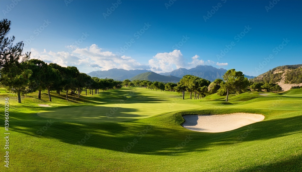 Fototapeta premium golf course in the morning