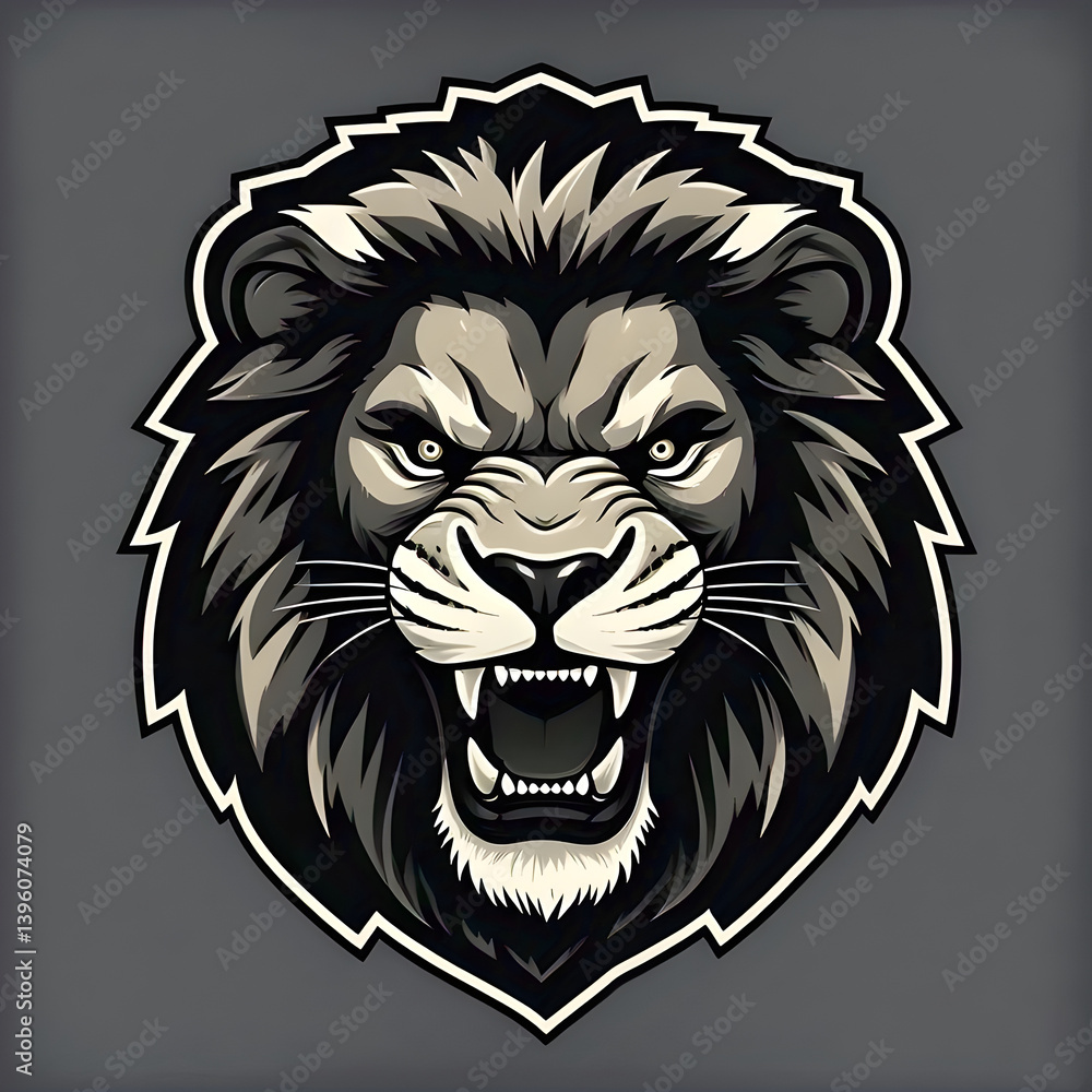 Obraz premium logo head of lion