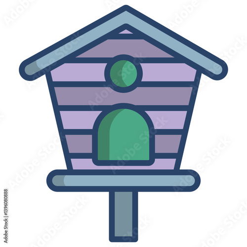 Linear color Bird House icon