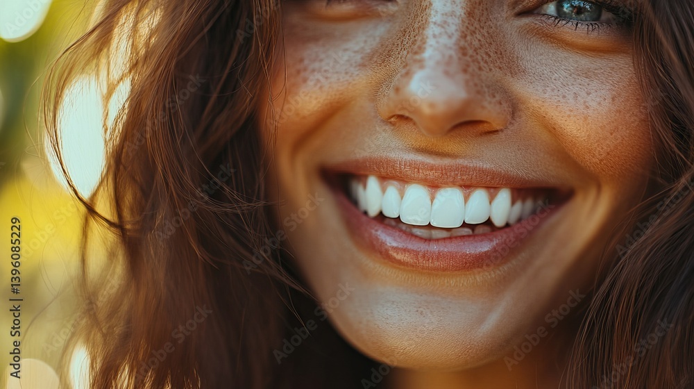 Before & after: A close-up showing a woman's teeth whitening.
Before & after: A close-up showing a woman's teeth whitening.
