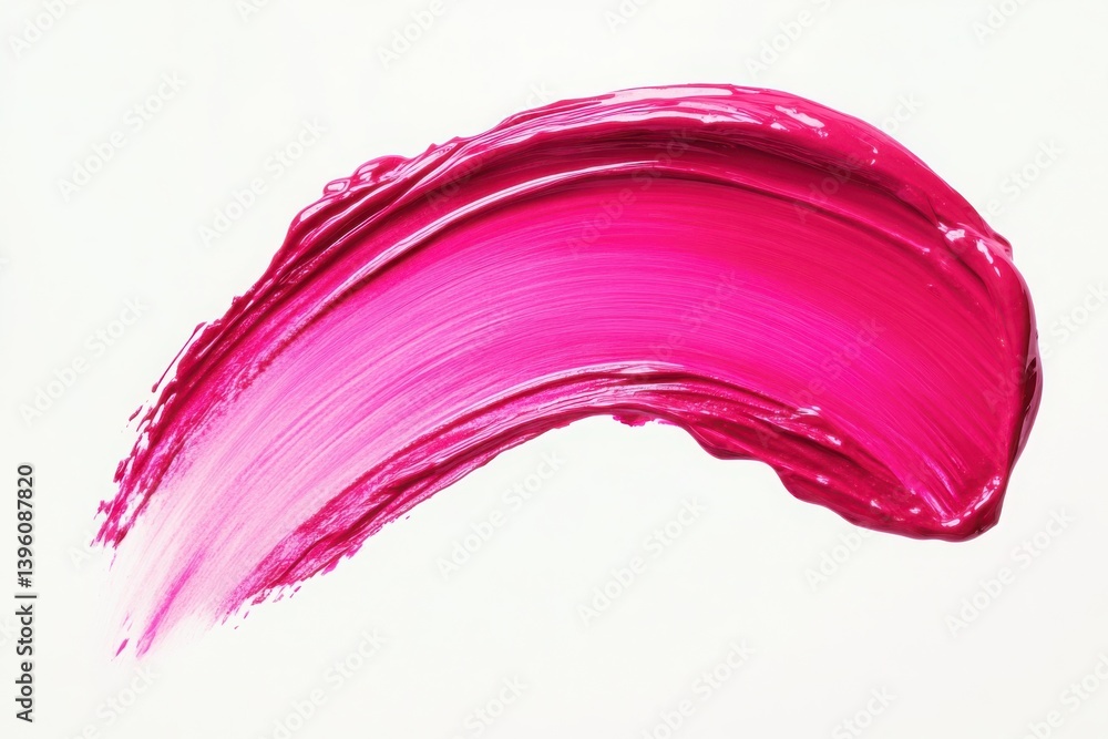 Close up view of pink lipstick smear on a white background Close up view of pink lipstick smear on a white background