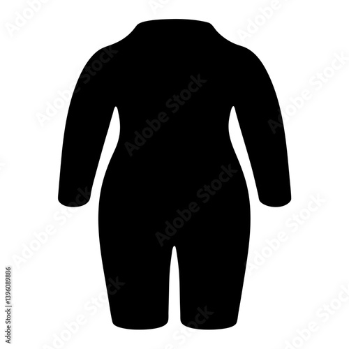 Black Bodysuit Long Sleeves for Women Fashion Design Template