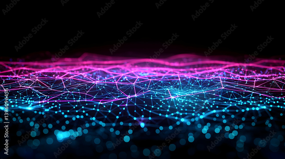 Abstract Digital Network Wave Pattern Abstract Digital Network Wave Pattern