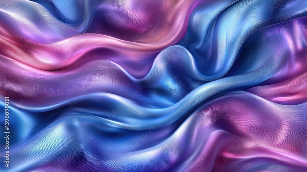 Fototapeta premium Abstract iridescent fabric folds