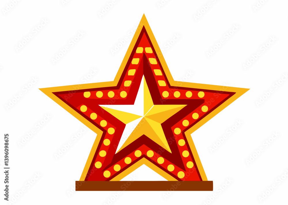 Shining Bright: A captivating depiction of a star adorned with dazzling lights, emanating an aura of allure. Shining Bright: A captivating depiction of a star adorned with dazzling lights, emanating an aura of allure.