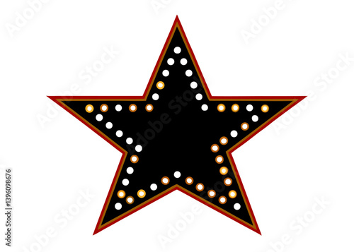 Starry Revelation: A meticulously crafted star, illuminated with radiant points of light, radiates an aura of excitement and celebration against a clean background.