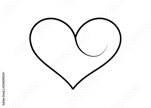 A Simple Heart: A minimalist, elegant depiction of a heart, its graceful lines representing love, affection, and connection.