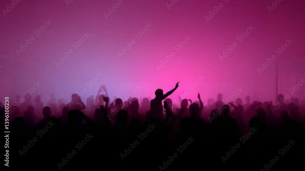 Crowd of People Celebrating With Raised Arms at a Vibrant Event Generative AI Crowd of People Celebrating With Raised Arms at a Vibrant Event Generative AI