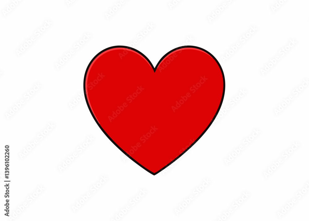 Simple Red Heart: A clean and elegant image of a red heart. a universally recognized symbol of love, compassion, and emotion. this minimalist design is ideal for a variety of uses Simple Red Heart: A clean and elegant image of a red heart. a universally recognized symbol of love, compassion, and emotion. this minimalist design is ideal for a variety of uses