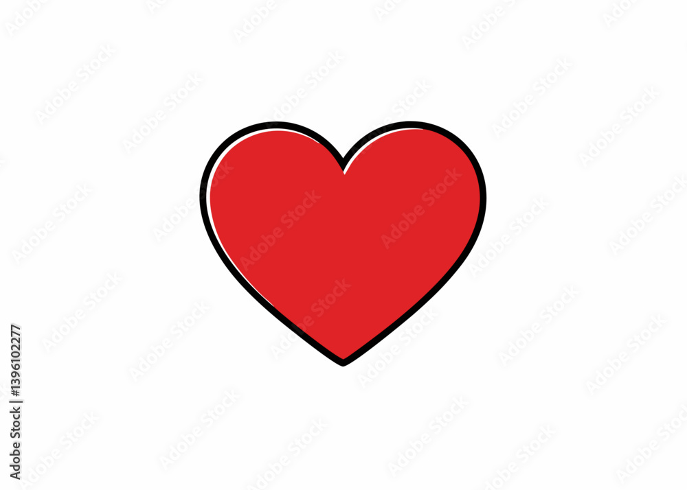 The Symbolic Heart: A vibrant, crimson heart symbolizes love, passion, and affection in a simple and endearing illustration. The Symbolic Heart: A vibrant, crimson heart symbolizes love, passion, and affection in a simple and endearing illustration.