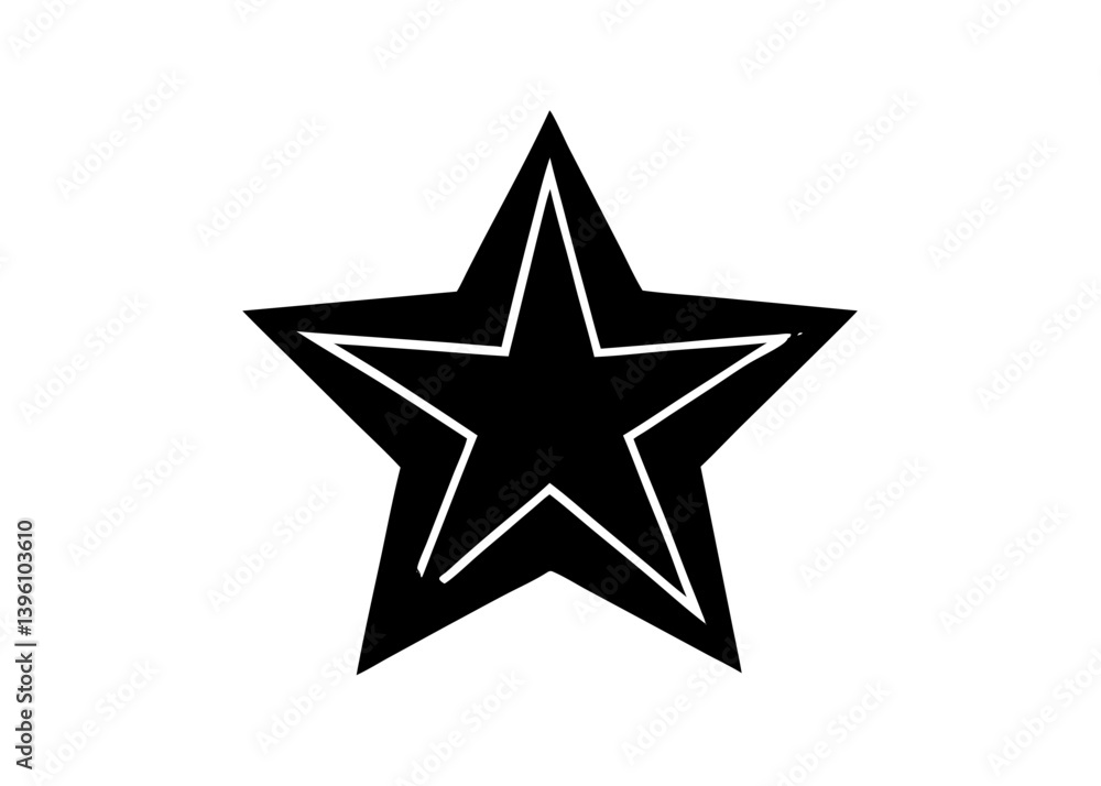 Shiny 3D golden star icon symbol for award decoration Shiny 3D golden star icon symbol for award decoration