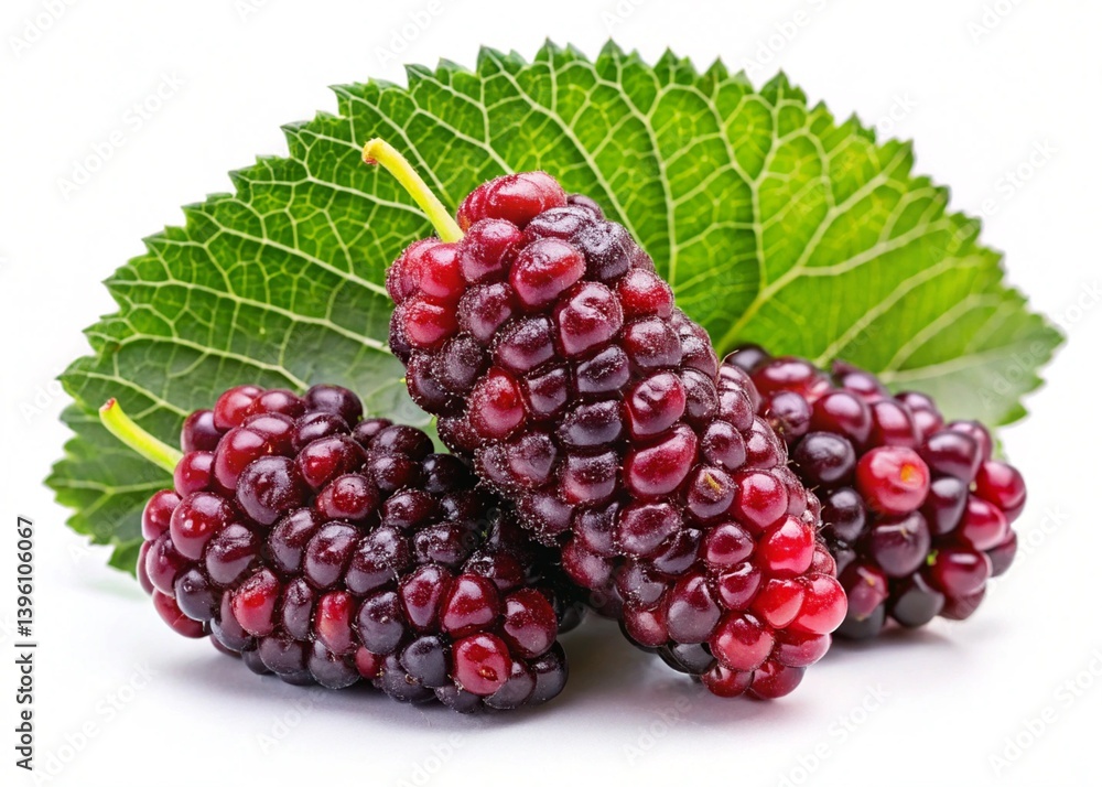 Fototapeta premium Mulberry isolated on white background