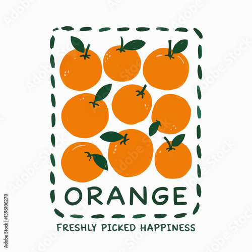 vector illustration of an orange fruit