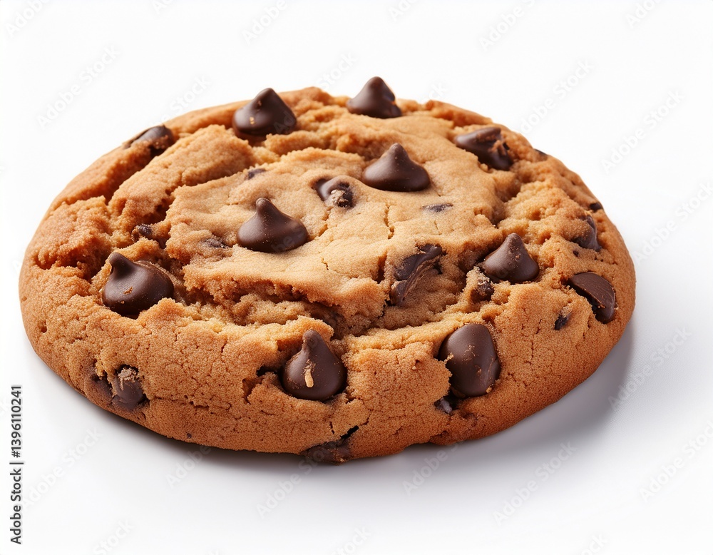 Chocolate Chip Cookie on white Background Chocolate Chip Cookie on white Background