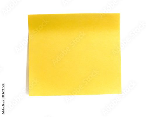 yellow sticky note isolated