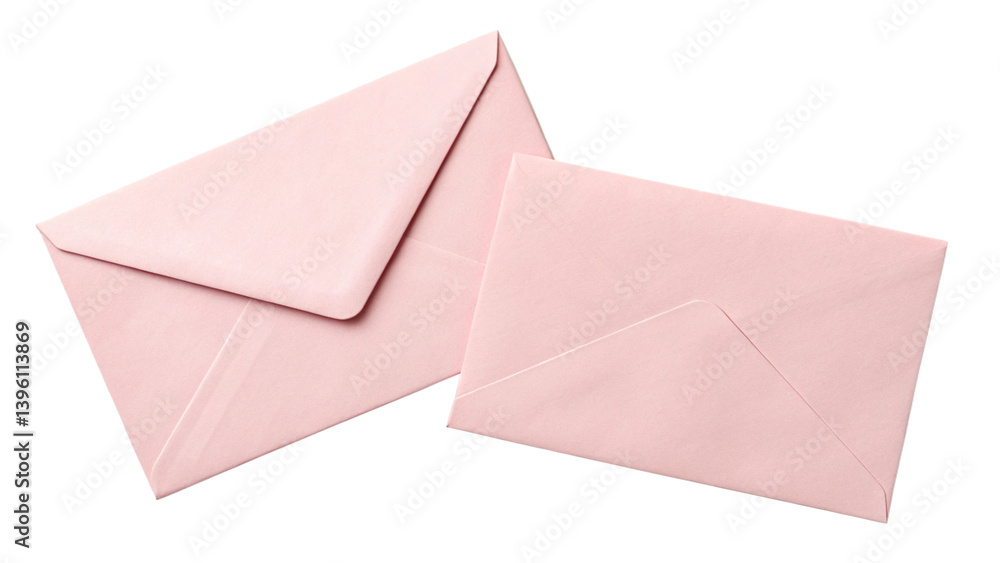 pink envelope isolated on white background pink envelope isolated on white background
