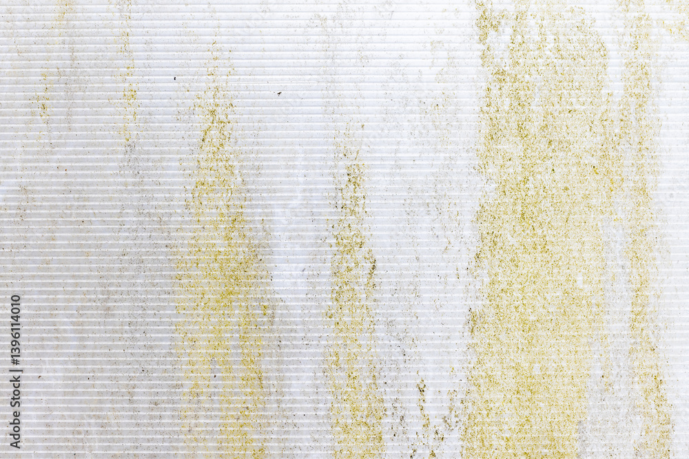 Plastic sheet material showcasing visible weathering