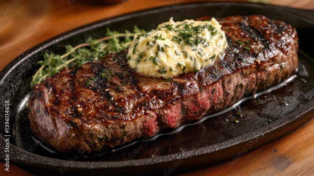 Sizzling steak dinner dish Sizzling steak dinner dish