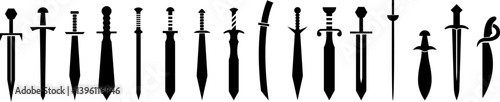 Silhouette Set of Ancient and Fantasy Blades