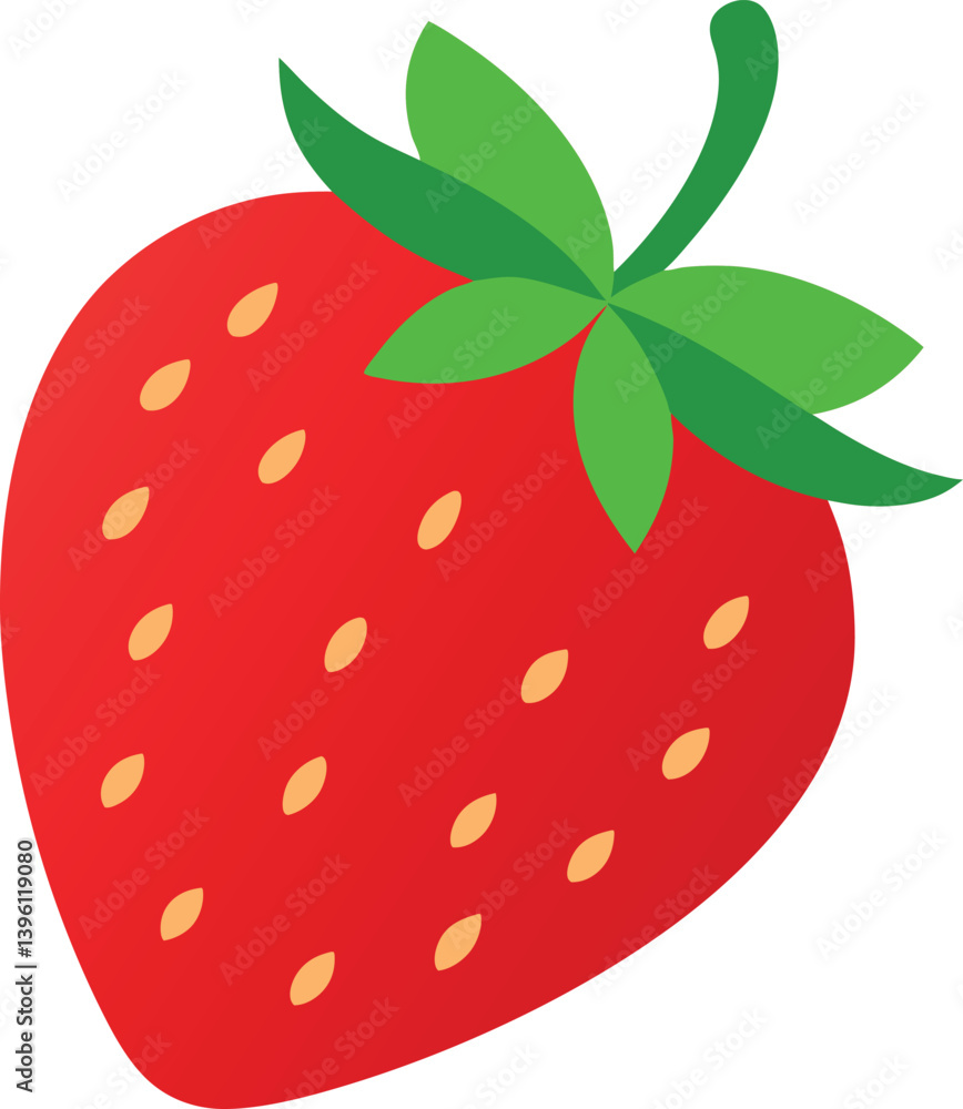 Obraz premium strawberry vector on transparent background