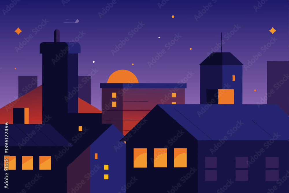 custom made wallpaper toronto digitalnight city with moon