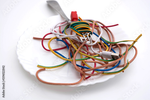Table fork and spaghetti wires