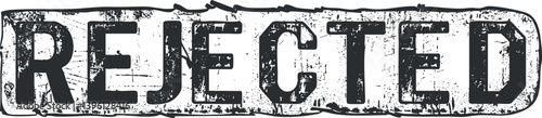 A distressed vintage stamp graphic displaying the word rejected for business or document use.