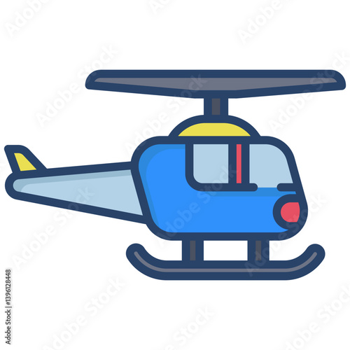 Linear color Helicopter icon