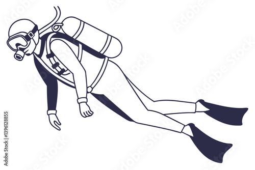 Underwater Scuba Diver Design